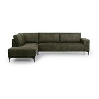 Iš dirbtinės odos kampinė sofa žalios spalvos (su kairiuoju kampu) Copenhagen – Scandic