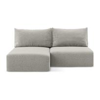 Šviesiai pilkos spalvos sulankstoma/su sandėliavimo vieta kampinė sofa (su kairiuoju kampu) Kalena – Makamii