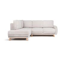 Iš kordinio velveto sulankstoma kampinė sofa smėlio spalvos (su kairiuoju kampu) Tori – Bonami Selection