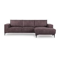 Iš dirbtinės odos kampinė sofa tamsiai rudos spalvos (su dešiniuoju kampu) Copenhagen – Scandic