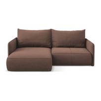 Rožinės spalvos sulankstoma/su sandėliavimo vieta kampinė sofa (su kairiuoju kampu) Nanea – Makamii