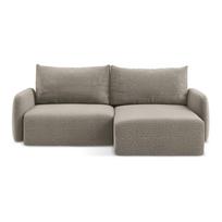 Smėlio spalvos sulankstoma/su sandėliavimo vieta kampinė sofa (su dešiniuoju kampu) Kalena – Makamii