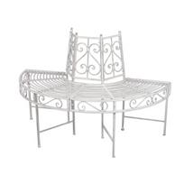 Metalinis sodo suoliukas baltos spalvos Varda – Garden Pleasure