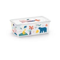 Baltos spalvos iš plastiko vaikiška daiktadėžė 34x19x12 cm C Box Style – KIS