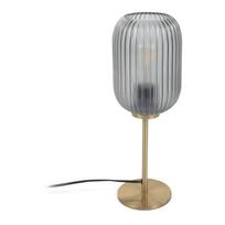 Aukso spalvos stalinė lempa su stikliniu gaubtu (aukštis 40 cm) Hestia - Kave Home
