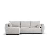 Kampinė sofa šviesiai pilkos spalvos (su kairiuoju kampu) Matera – Cosmopolitan Design