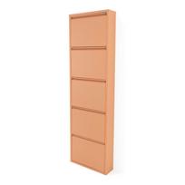 Rausvos spalvos iš metalo atlenkiama spintelė batams 50x169x15 cm Billy – Spinder Design