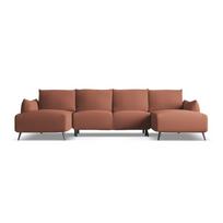 Rožinės spalvos kampinė sofa Malie – Makamii