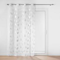 Permatoma užuolaida baltos spalvos/sidabrinės spalvos 140x280 cm Edelia – douceur d'intérieur