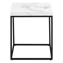 Šoninis stalas su marmuro dekoro stalviršiu 40x40 cm Barossa – Actona