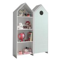 Atvira vaikiška spinta baltos spalvos/šviesiai mėlynos spalvos 115x171,5 cm CASAMI – Vipack