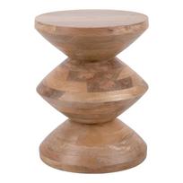 Iš mango masyvo apvalios formos šoninis stalas ø 35 cm Totem – Leitmotiv