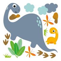 Sienų lipdukai Ambiance Cute Dinosaur