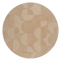 Smėlio spalvos vilnonis apvalus kilimas ø 160 cm Gigi - Flair Rugs