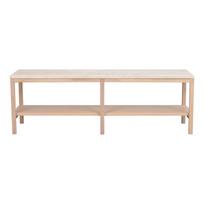 Baltas konsolinis stalas su akmeniniu stalviršiu 140x40 cm Orwel - Rowico