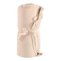Balta/smėlio spalvos fleece tipo antklodė ir pledas 130x160 cm Riso – Tiseco Home Studio