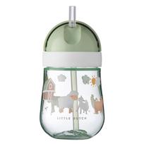 Iš tritano vaikiškas puodelis baltos spalvos/šviesiai žalios spalvos 300 ml Little farm – Mepal
