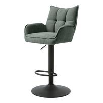Žalios spalvos reguliuojamo aukščio baro taburėtės 2 vnt. Marilla – Unique Furniture