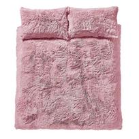 Rausva prailginta dvigulės lovos patalynė 230x220 cm Cuddly Deep Pile - Catherine Lansfield