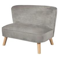 Vaikiška sofa šviesiai pilkos spalvos iš velveto 70 cm Lil Sofa – Roba