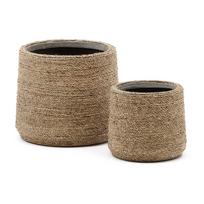 Iš cemento gėlių vazonų dangteliai 2 vnt. ø 35 cm Sigal – Kave Home