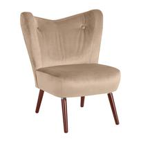 Smėlio spalvos krėslas Max Winzer Sari Velvet