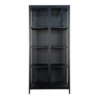 Iš metalo vitrina juodos spalvos 80x175 cm Brisbane – House Nordic
