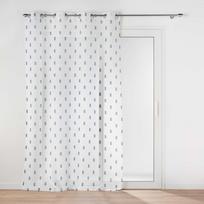 Permatoma užuolaida baltos spalvos/mėlynos spalvos 140x240 cm Geokid – douceur d'intérieur