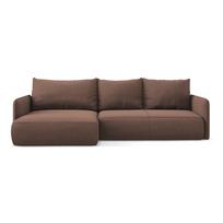 Rožinės spalvos sulankstoma/su sandėliavimo vieta kampinė sofa (su kairiuoju kampu) Nanea – Makamii