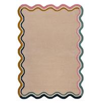 Rankų darbo iš vilnos kilimas kreminės spalvos 120x170 cm Leo Scallop – Flair Rugs