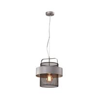 Metalinis pakabinamas juodai sidabrinis šviestuvas ø 30 cm Fiba - Candellux Lighting