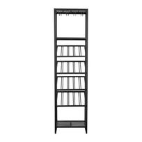 Juoda metalinė vyno lentyna 20 butelių, 48x180 cm Cantor - Zuiver
