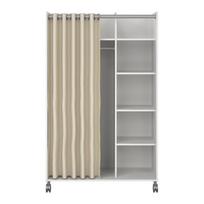 Drabužių spinta baltos spalvos/smėlio spalvos 100x160 cm Kit – Tvilum