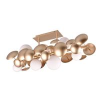 Lubinis šviestuvas baltos spalvos/auksinės spalvos 76x22 cm su stiklo gaubtu Bubble – Trio Select