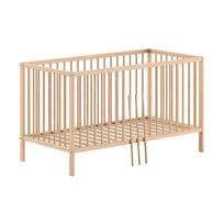 Iš pušies masyvo vaikiška lovelė natūralios spalvos 70x140 cm DINO – Vipack