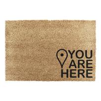 Iš kokoso pluošto grindų kilimėlis 40x60 cm You Are Here – Artsy Doormats