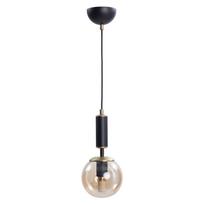 Kabantis šviestuvas geltonos spalvos/juodos spalvos ø 15 cm su stiklo gaubtu Hector – Squid Lighting