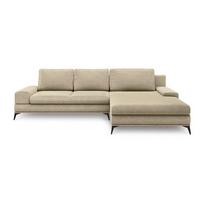 Smėlio spalvos kampinė sofa-lova Windsor & Co Sofos Planet, dešinysis kampas