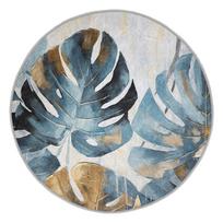 Skalbiamas apvalios formos kilimas mėlynos spalvos ø 150 cm Golden Leaves – Mila Home