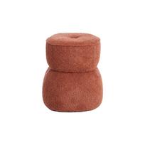 Iš boucle pufas oranžinės spalvos Leyla – Light & Living