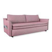 Rausvos spalvos aksominė sofa-lova Miuform Tender Eddie