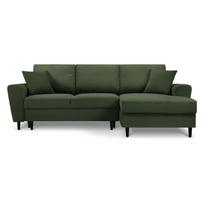 Žalios spalvos iš kordinio velveto sulankstoma/su sandėliavimo vieta kampinė sofa (su dešiniuoju kampu/su gultu) Kyoto – Cosmopolitan Design