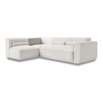 Kampinė sofa kreminės spalvos (su kairiuoju kampu) Flex Felix – Miuform