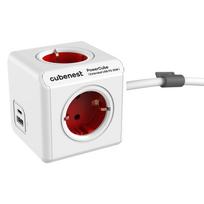 Kištukinis lizdas 13 cm PowerCube Extended USB Schuko – Cubenest