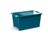Iš plastiko daiktadėžė smaragdinės spalvos su dangčiu 55x35x28 cm Bi-Box – KIS