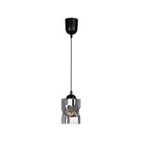 Juodas pakabinamas šviestuvas su stikliniu gaubtu ø 10 cm Felis - Candellux Lighting