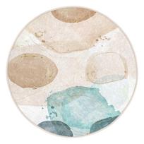 Skalbiamas apvalios formos kilimas mėlynos spalvos/smėlio spalvos ø 80 cm Puddle – Mila Home