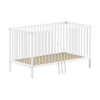 Iš pušies masyvo vaikiška lovelė baltos spalvos 70x140 cm DINO – Vipack