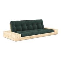 Sulankstoma sofa iš kordinio velveto tamsiai žalios spalvos 244 cm Base – Karup Design