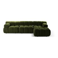 Iš boucle modulinė kampinė sofa žalios spalvos (su dešiniuoju kampu) Bellis – Micadoni Home